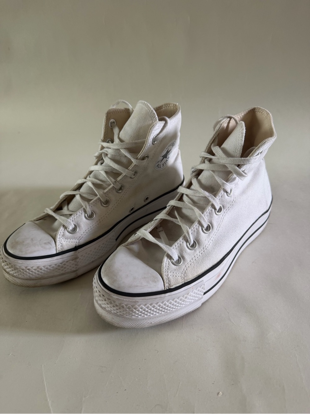 Women’s White High-Top Canvas Sneakers